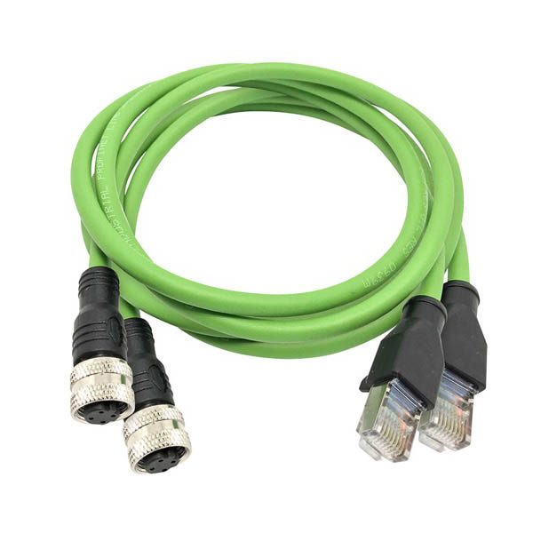 电子M8连接器至RJ45插头连接器电缆组件