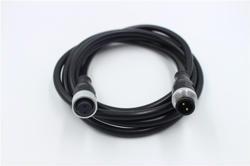 M12航空插头2针插头到12针插头连接器电缆到VGA电缆