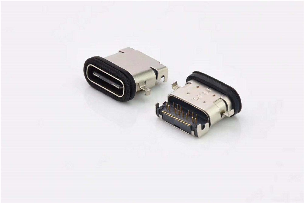 USB3.1TYPEC 2.0 TYPEC 3.1防水IP67母接头沉头板1.0