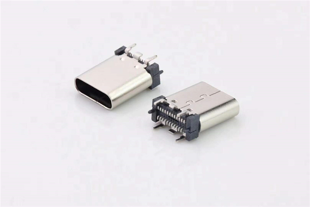USB C型3.1插板SMT全针连接器波峰焊USB-C连接器