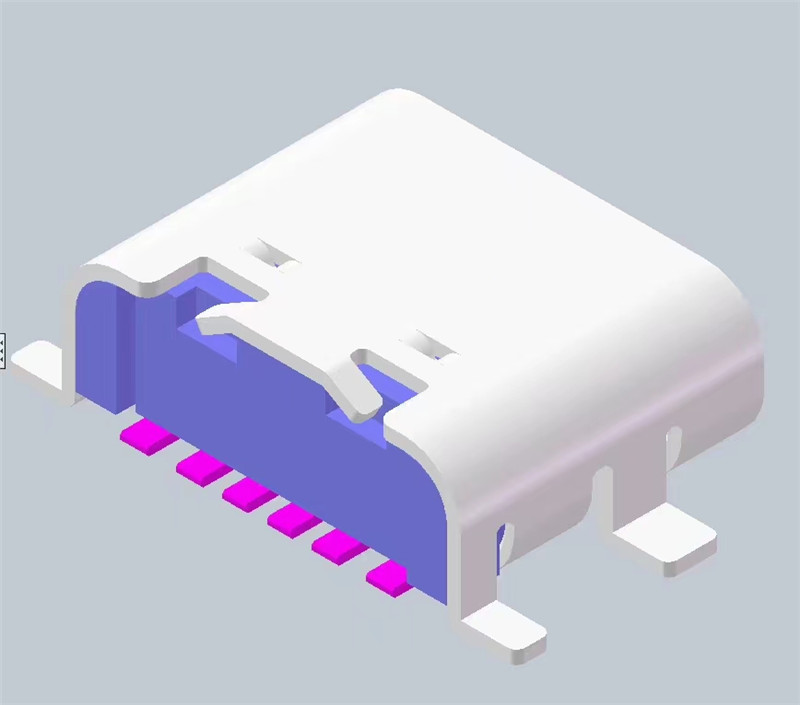 USB C类接口USB4女100W充电连接器