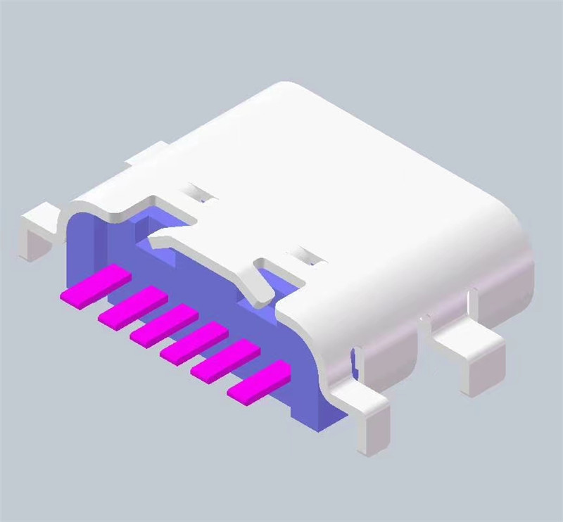 USB4水槽板型C高电流连接器
