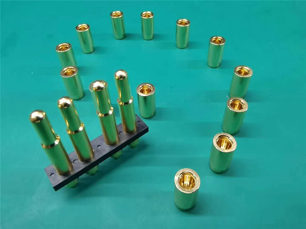 连接器金属电镀金母针30 40 50冠簧端子