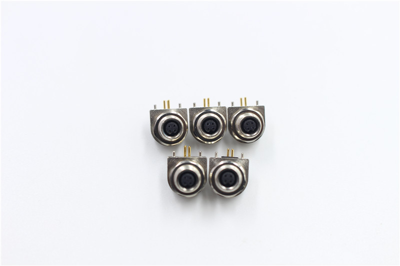 M5连接板结束4Pin-90度插电板防水IP68