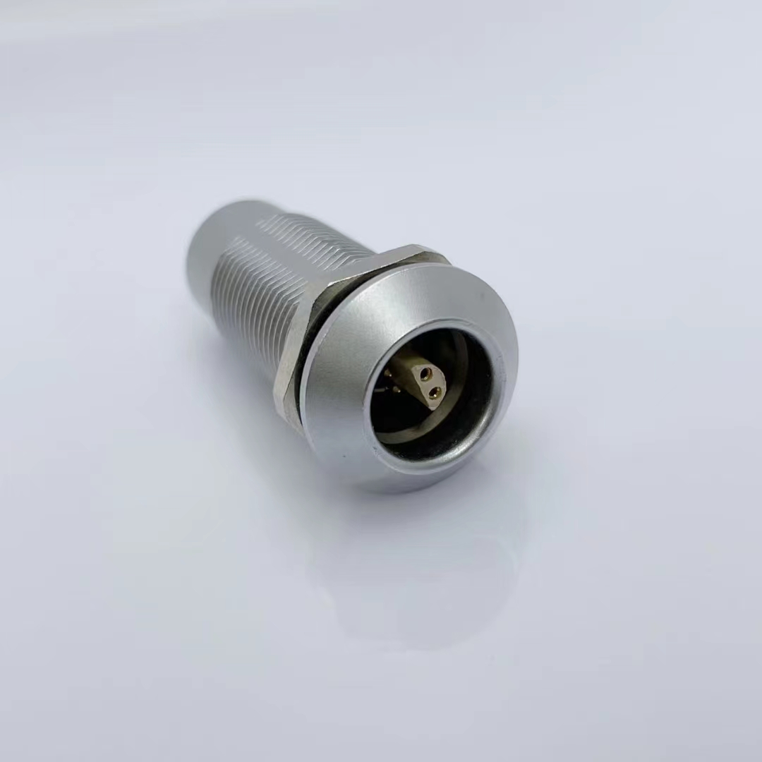 信号推扣连接器2+2工业金属面板安装连接器